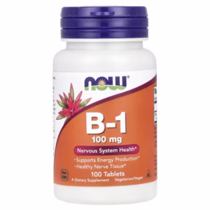 NOW Foods، B-1، 100 ملغ، 100 قرص