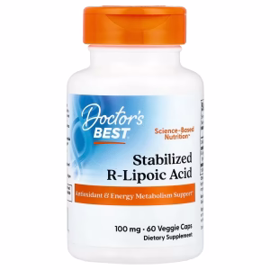 Doctor's Best, Stabilized R-Lipoic Acid, 100 mg, 60 Veggie Caps