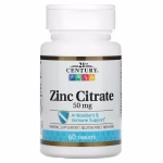 21st Century, Zinc Citrate, 50 mg, 60 Tablets