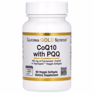 California Gold Nutrition, CoQ10 with PQQ, Ubiquinone USP, Tapioca Veggie Softgel with Sunflower Lecithin, 100 mg, 60 Veggie Softgel