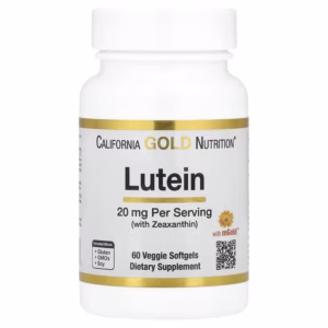 California Gold Nutrition, Lutein with Zeaxanthin from Marigold Extract, 20 mg, 60 Veggie Softgels