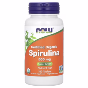 NOW Foods, Certified Organic Spirulina, 500 mg, 100 Tablets
