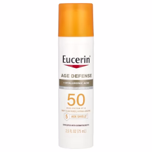 Eucerin, Age Defense, Lightweight Sunscreen Lotion For Face, SPF 50, Fragrance Free, 2.5 fl oz (75 ml)
