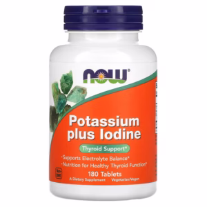 NOW Foods, Potassium Plus Iodine, 180 Tablets