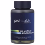 ProHealth Longevity, Trans-Resveratrol Plus, 1,000 mg, 60 Capsules (500 mg per Capsule)